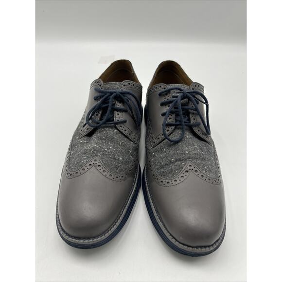 Cole Haan Lunargrand Wingtip Stormcloud Wool Formal Dress Shoes C20664 Men’s 12